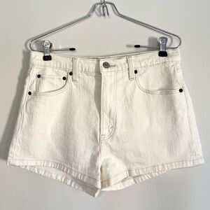 Abercrombie & Fitch Cream High Rise Shorts